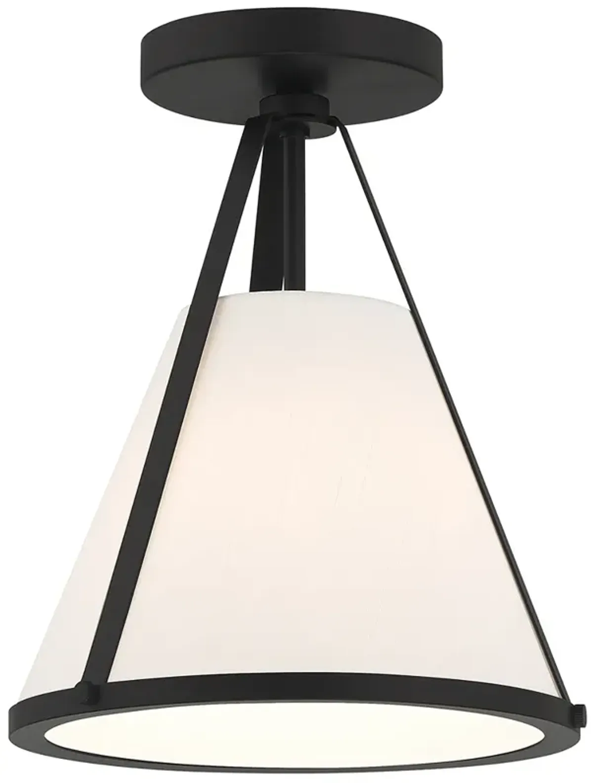 Fulton 1 Light Black Semi Flush Mount