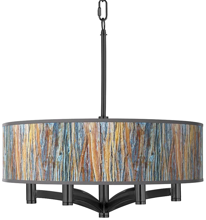 Striking Bark Ava 6-Light Black Pendant Chandelier