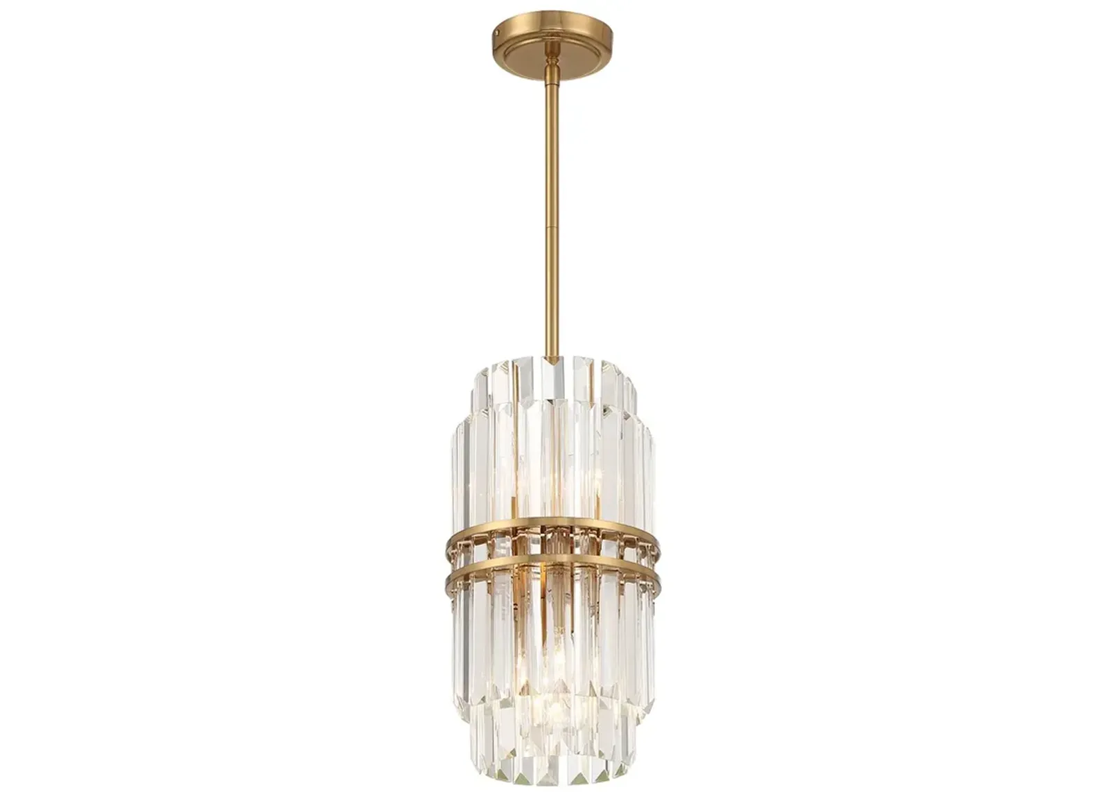 Hayes 4 Light Aged Brass Pendant