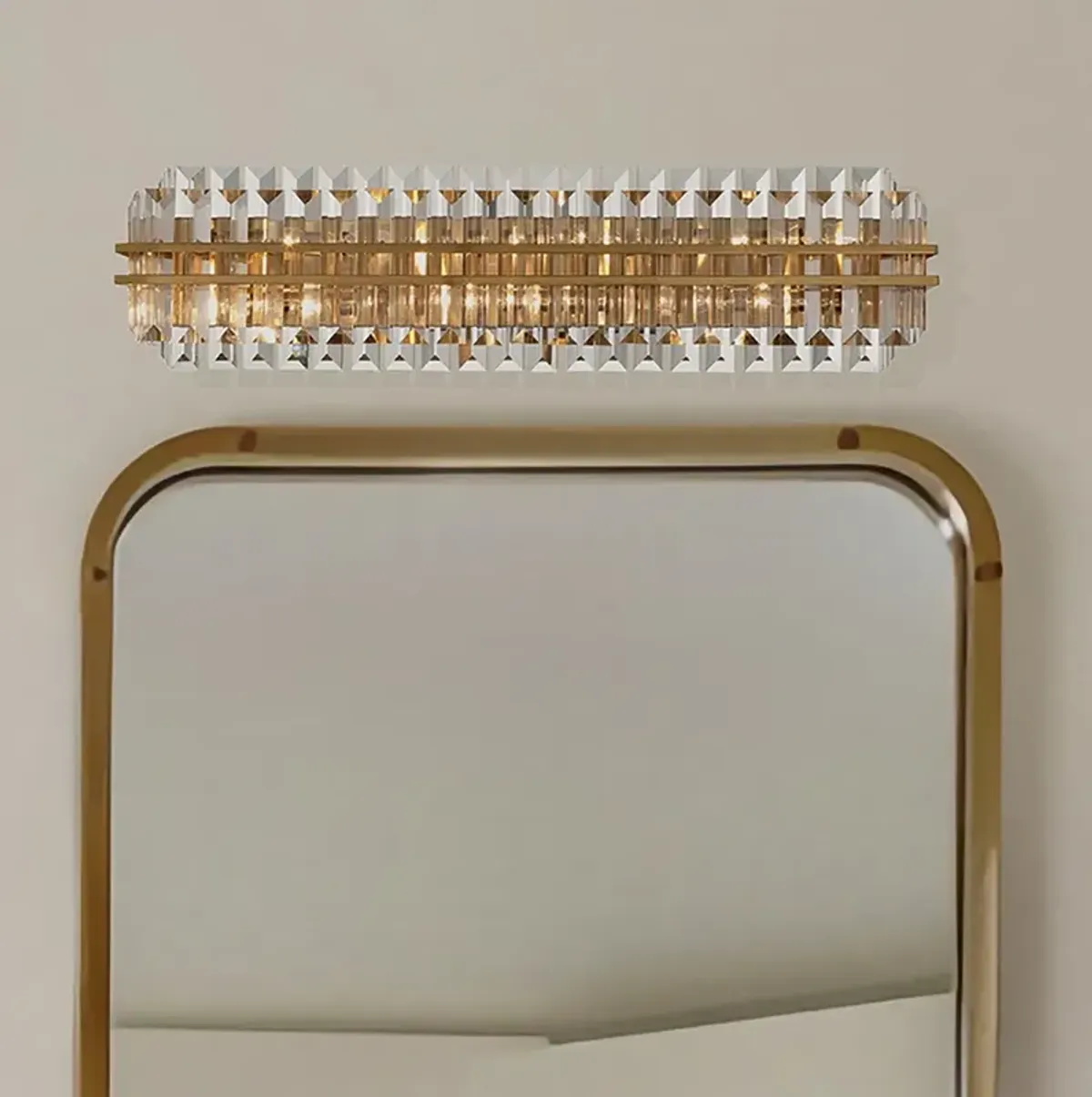 Crystorama Hayes 31 1/2" Wide Aged Brass 6-Light Bath Light