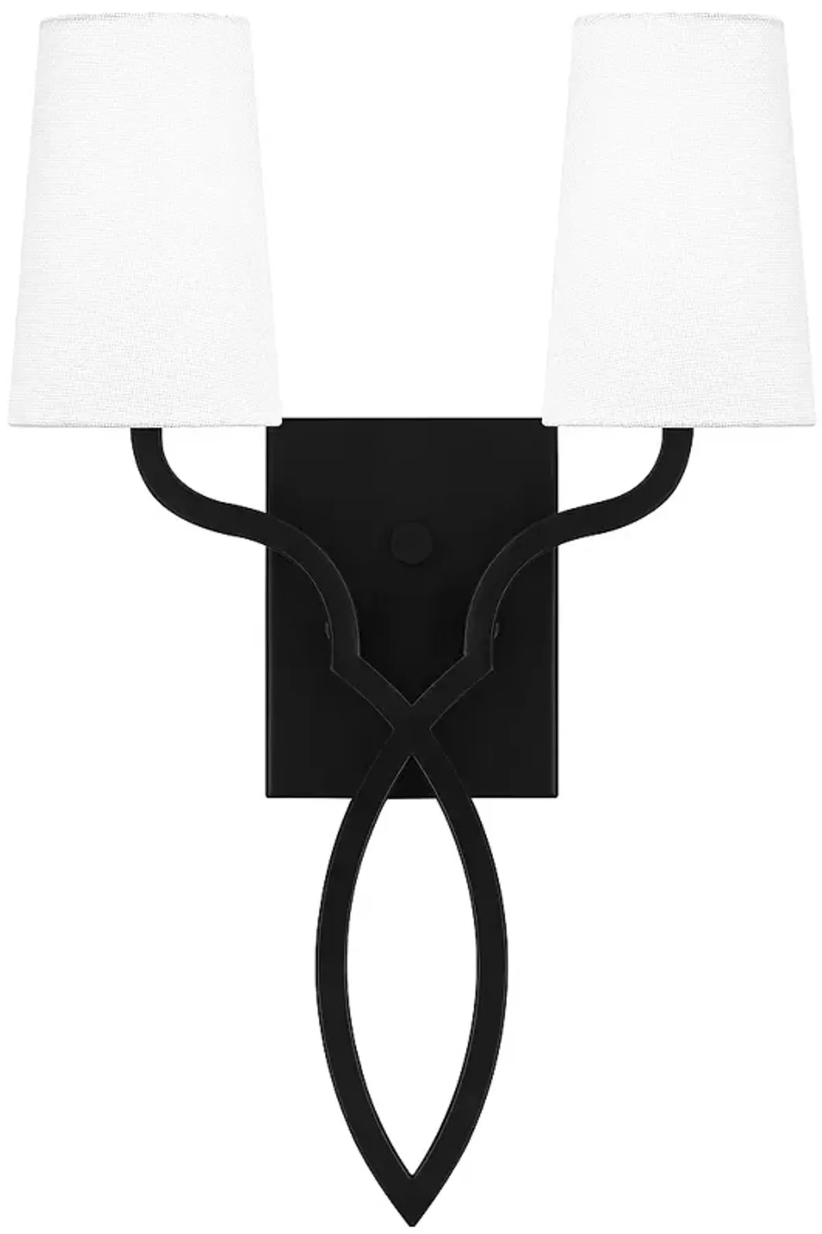 O'Hare 2-Light Matte Black Wall Sconce