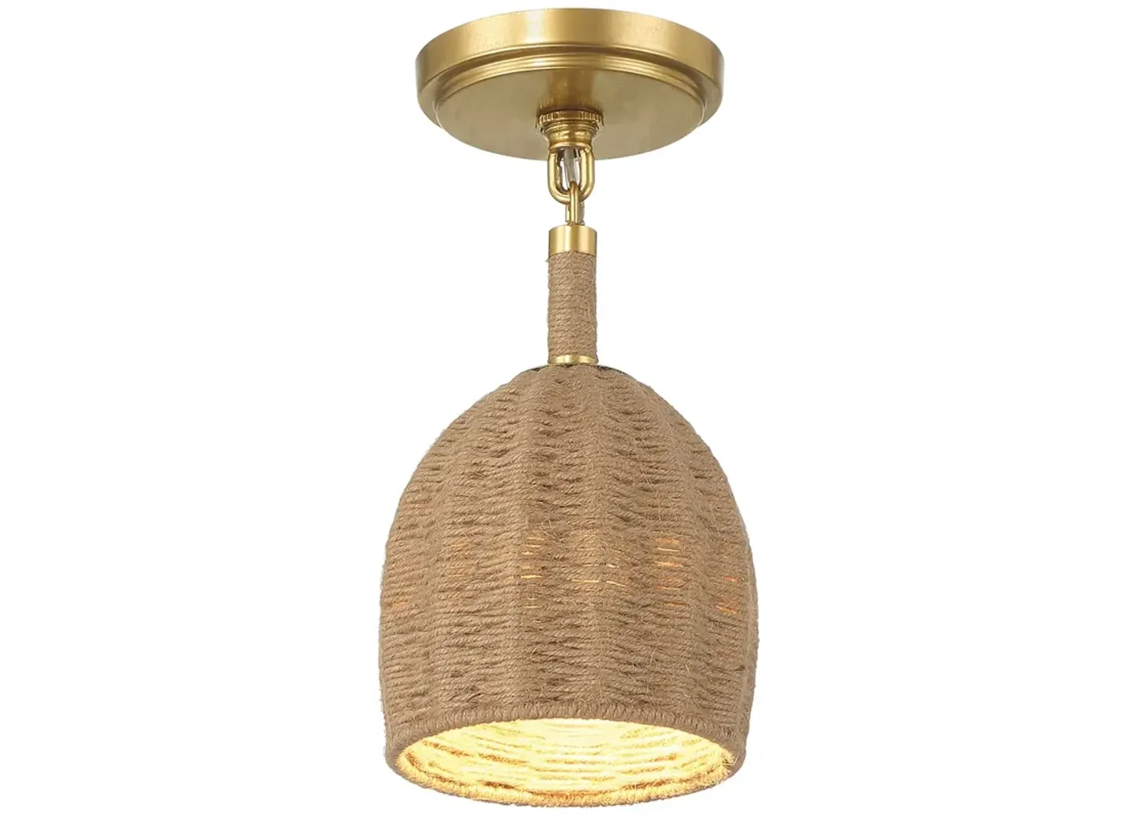 Jace 1 Light Soft Gold Semi Flush