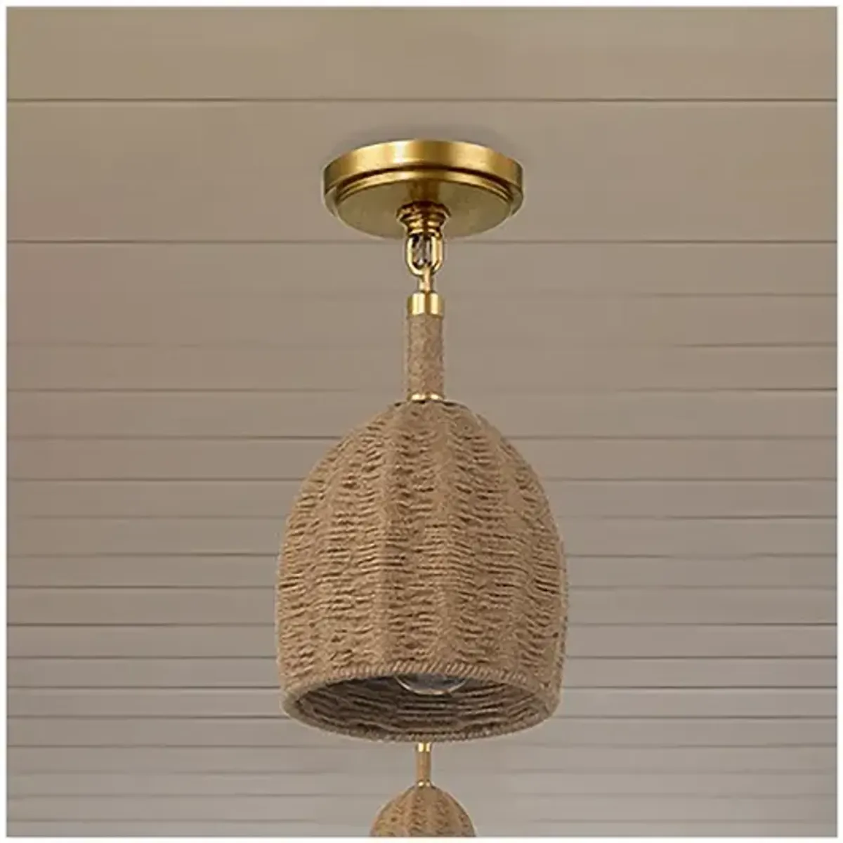 Jace 1 Light Soft Gold Semi Flush