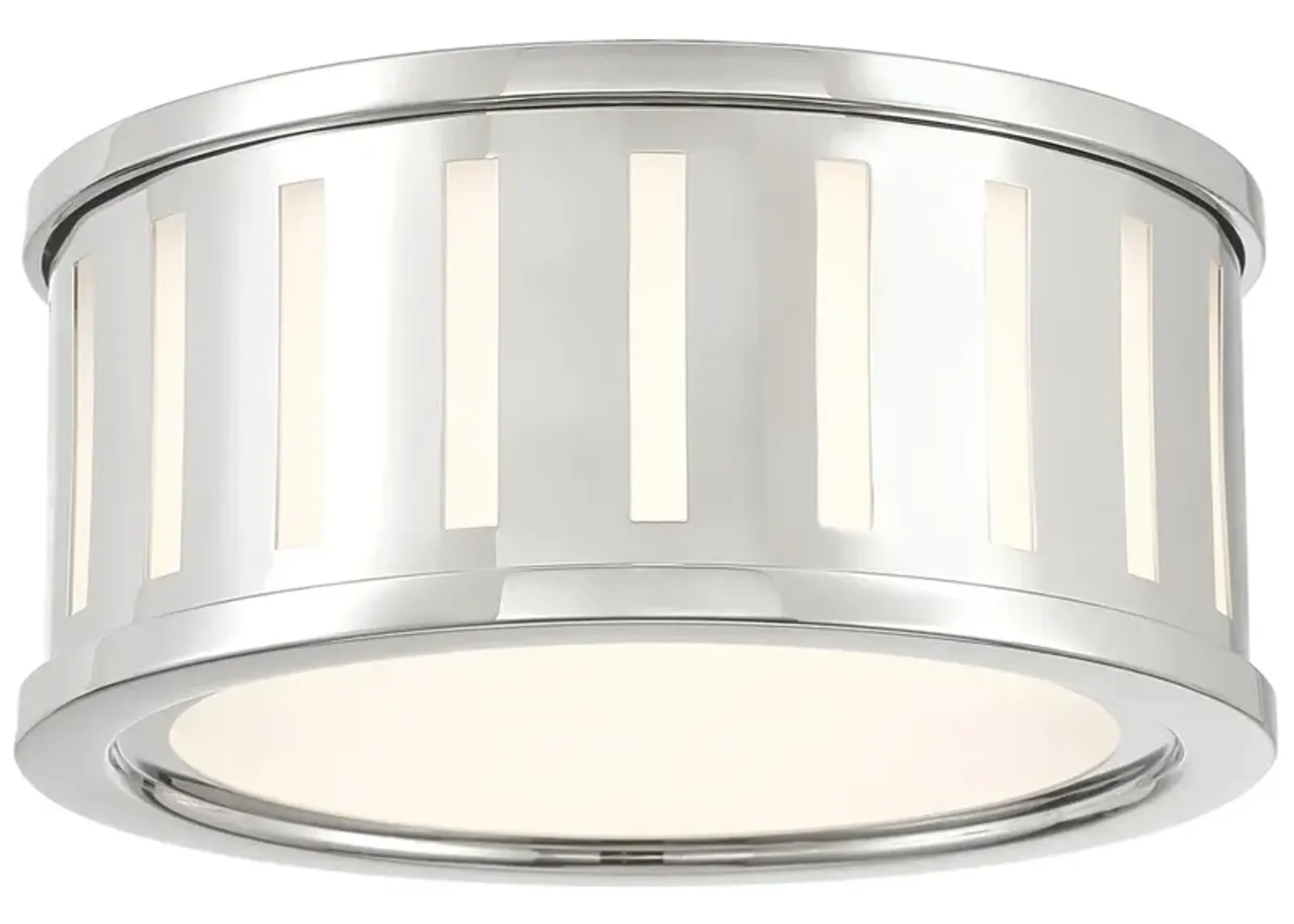 Kendal 2 light polished nickel flush mount