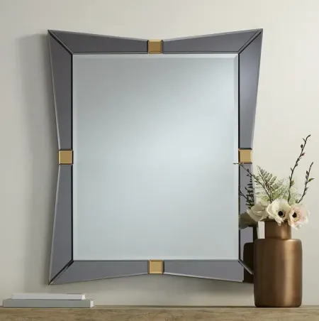 Serephine Gray Mirrored 30"x36" Rectangular Wall Mirror