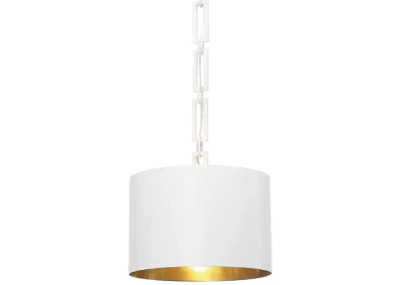 Crystorama Alston 12" Wide Matte White 1-Lt Cylinder Mini Chandelier