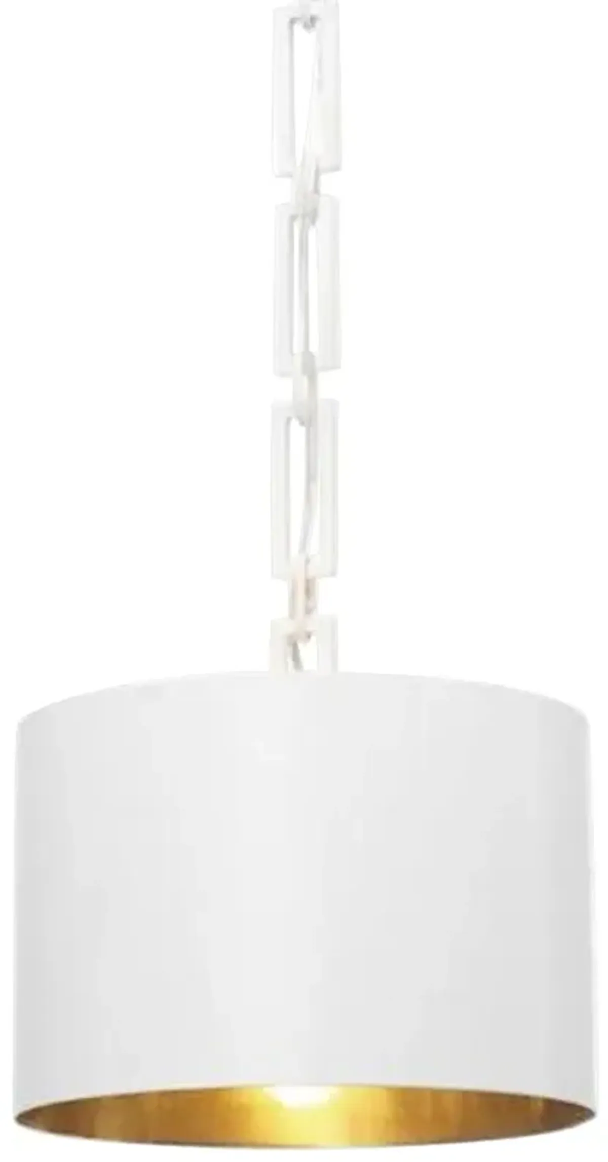 Crystorama Alston 12" Wide Matte White 1-Lt Cylinder Mini Chandelier