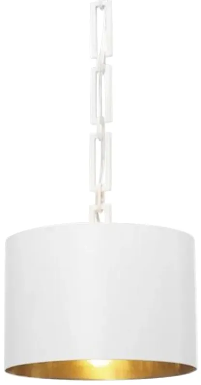 Crystorama Alston 12" Wide Matte White 1-Lt Cylinder Mini Chandelier