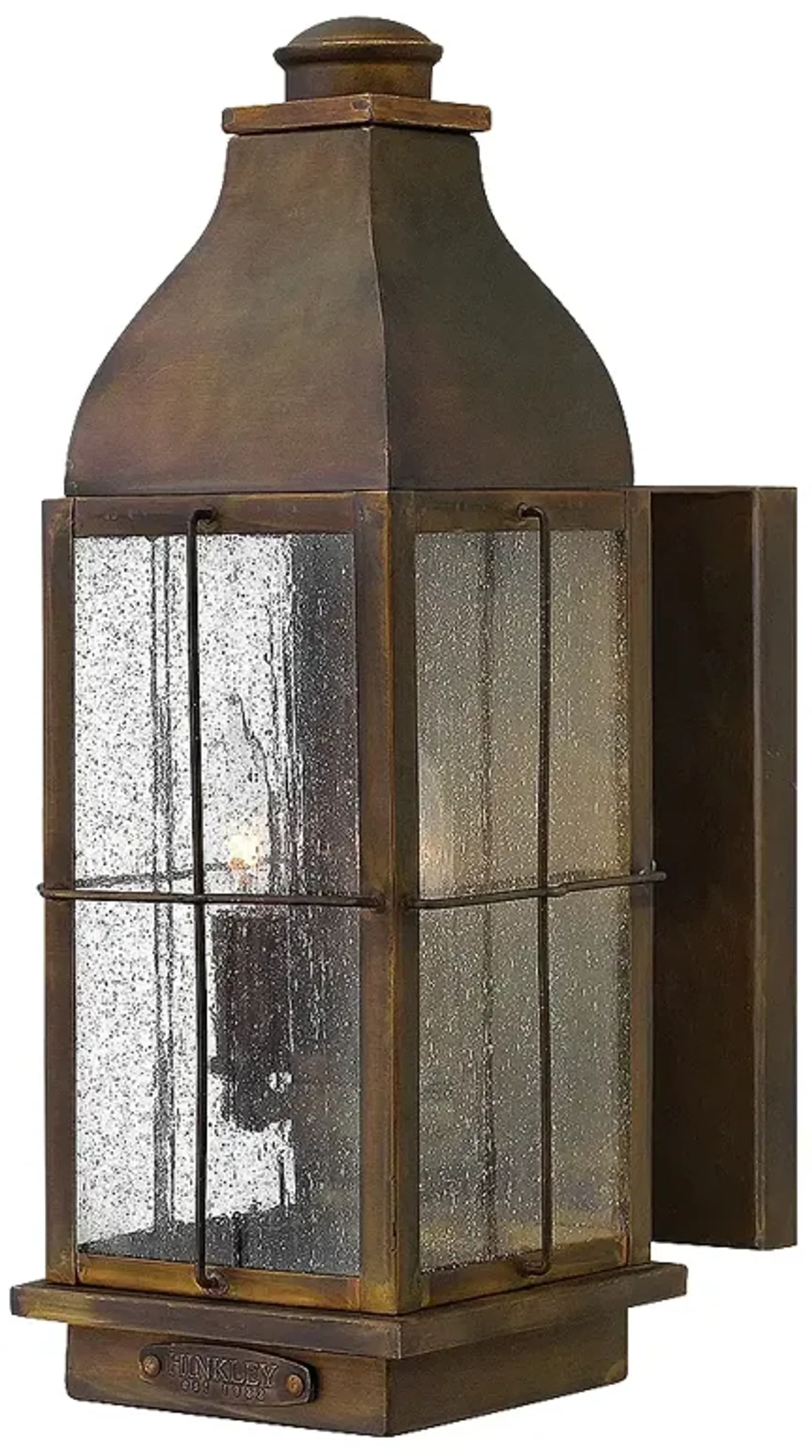 HINKLEY OUTDOOR BINGHAM Medium Wall Mount Lantern Sienna