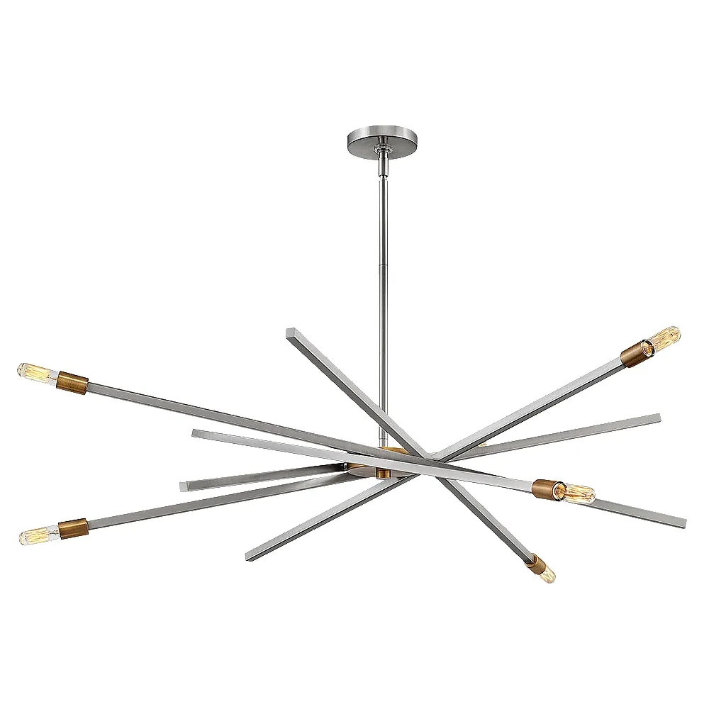 Hinkley Archer 42.5" 6-Light Satin Black Modern Sputnik Chandelier