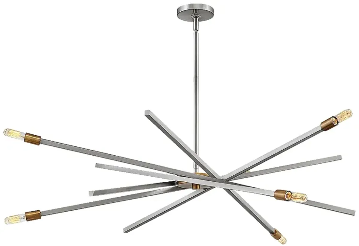 Hinkley Archer 42.5" 6-Light Satin Black Modern Sputnik Chandelier