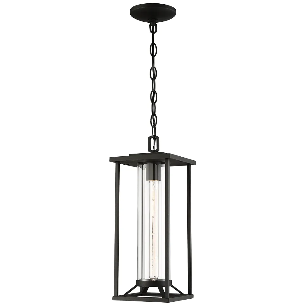 The Great Outdoors  Trescott 1-Light Sand Coal Outdoor Chain Hung Lantern