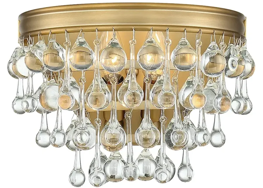 Crystorama Calypso 7 1/4"H Vibrant Gold Crystal Wall Sconce