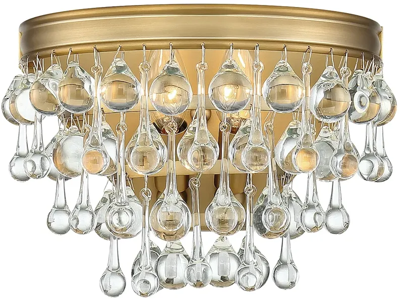 Crystorama Calypso 7 1/4"H Vibrant Gold Crystal Wall Sconce