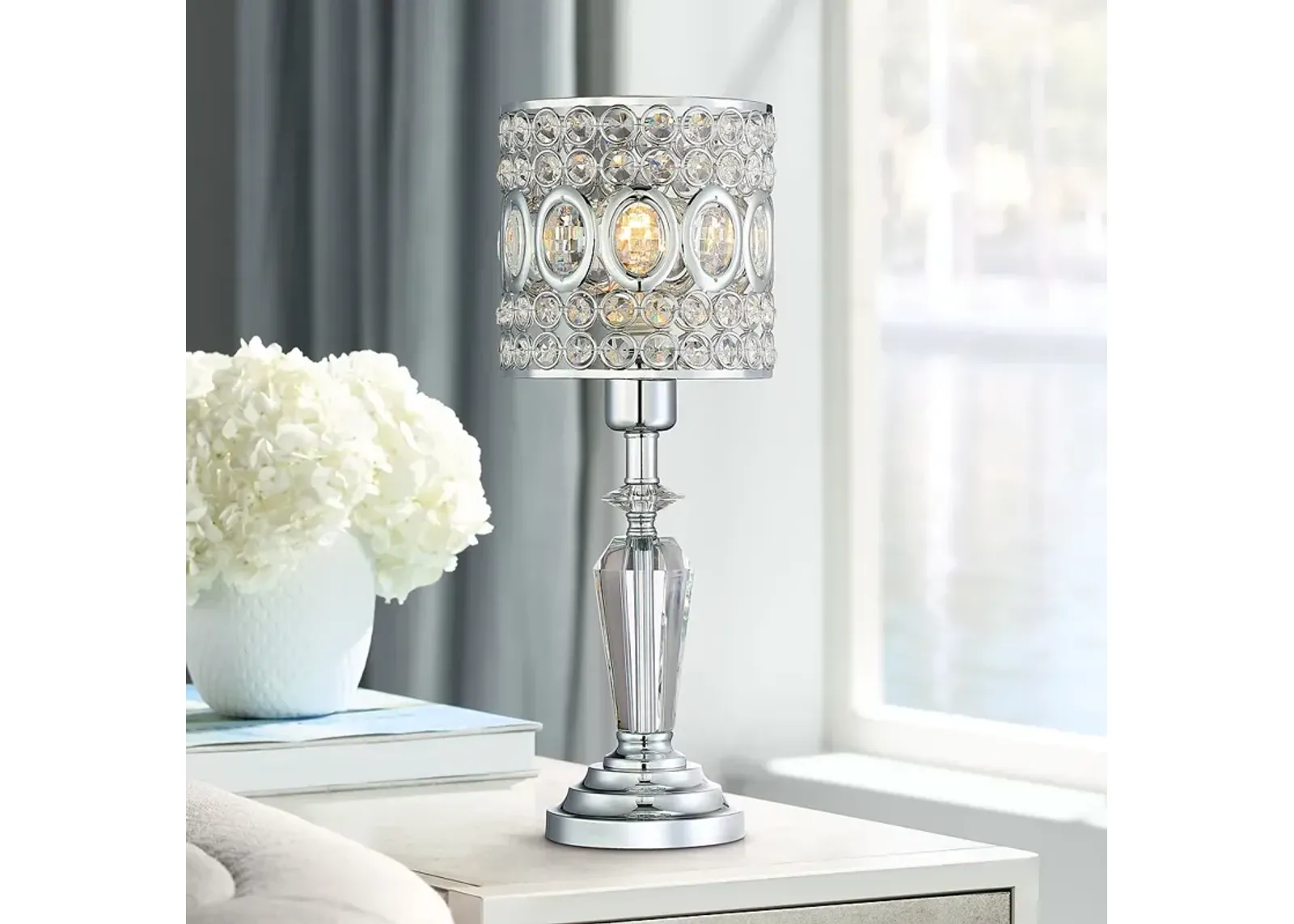 Vienna Full Spectrum Tori 17" High Crystal Accent Table Lamp