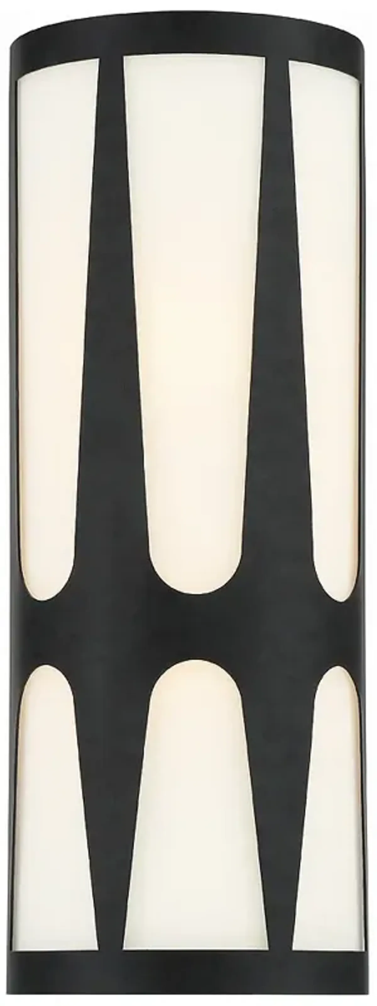 Royston Integrated LED black sconce