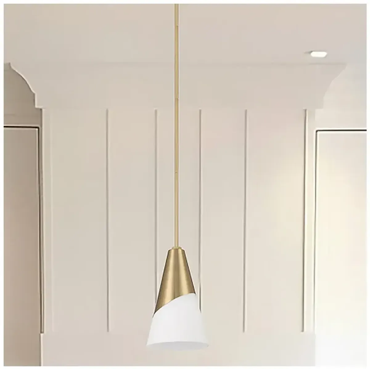 Brian Patrick Flynn Tori 1 Light Vibrant Gold Pendant