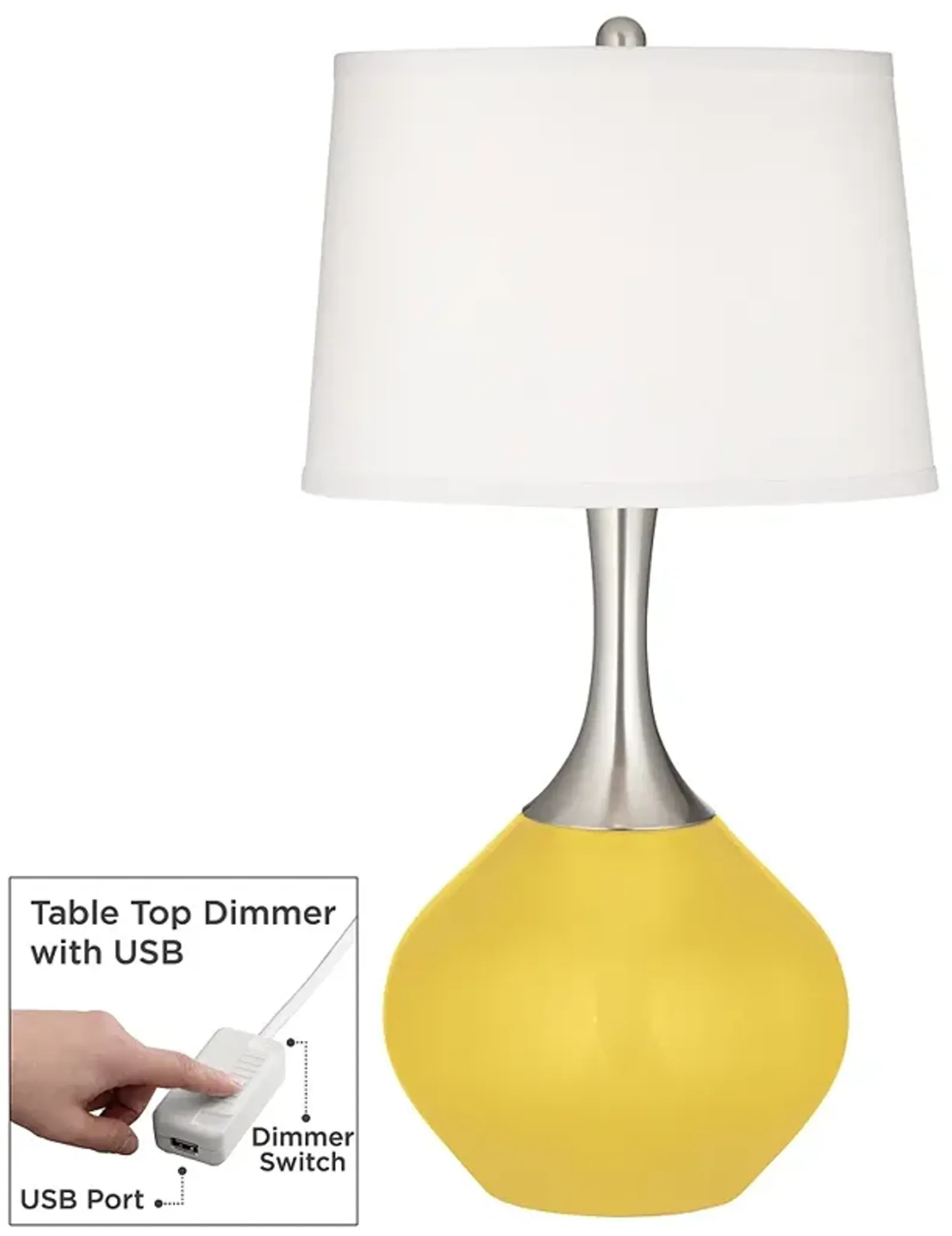 Lemon Zest Spencer Table Lamp with Dimmer