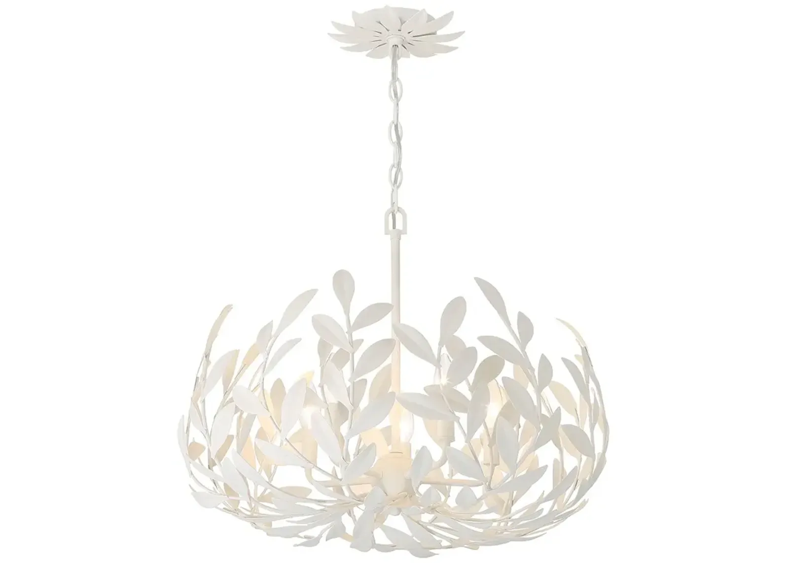 Broche 5 Light Matte White Chandelier