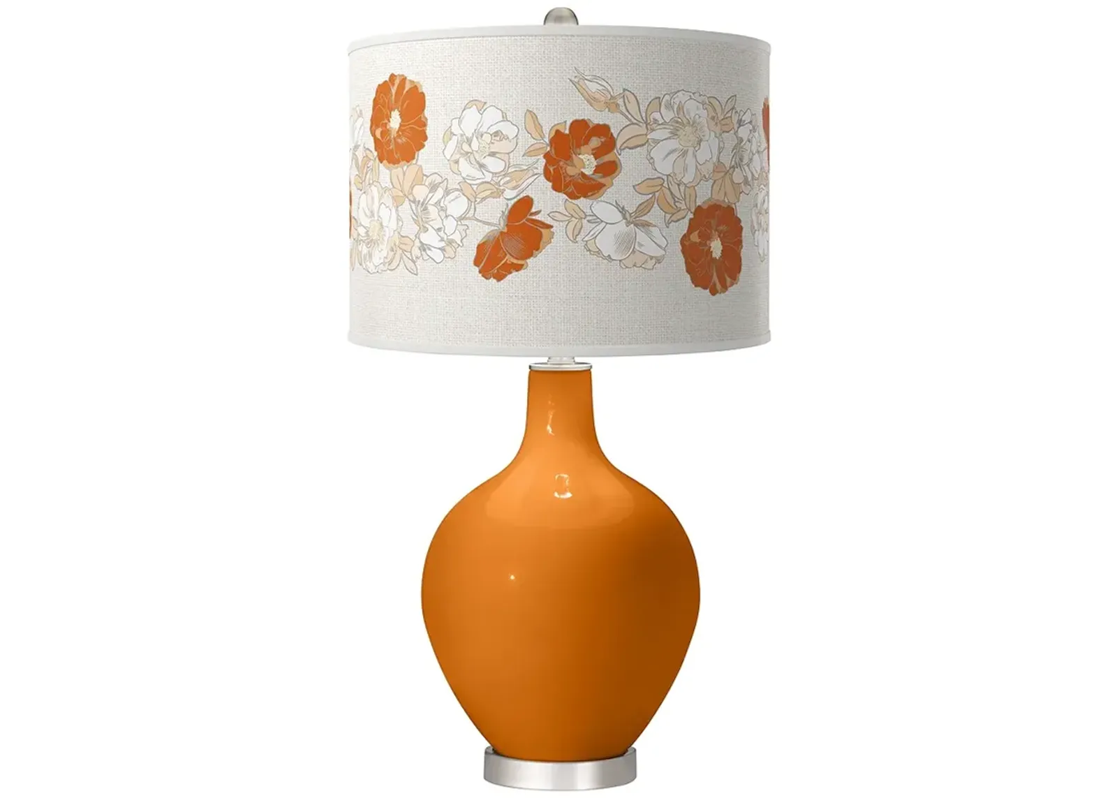 Cinnamon Spice Rose Bouquet Ovo Table Lamp