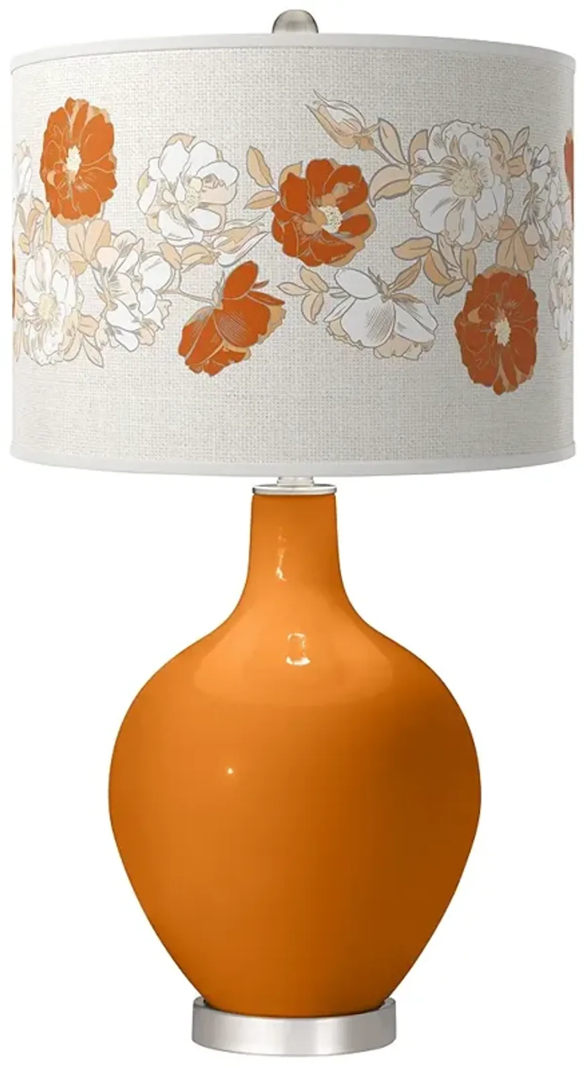 Cinnamon Spice Rose Bouquet Ovo Table Lamp