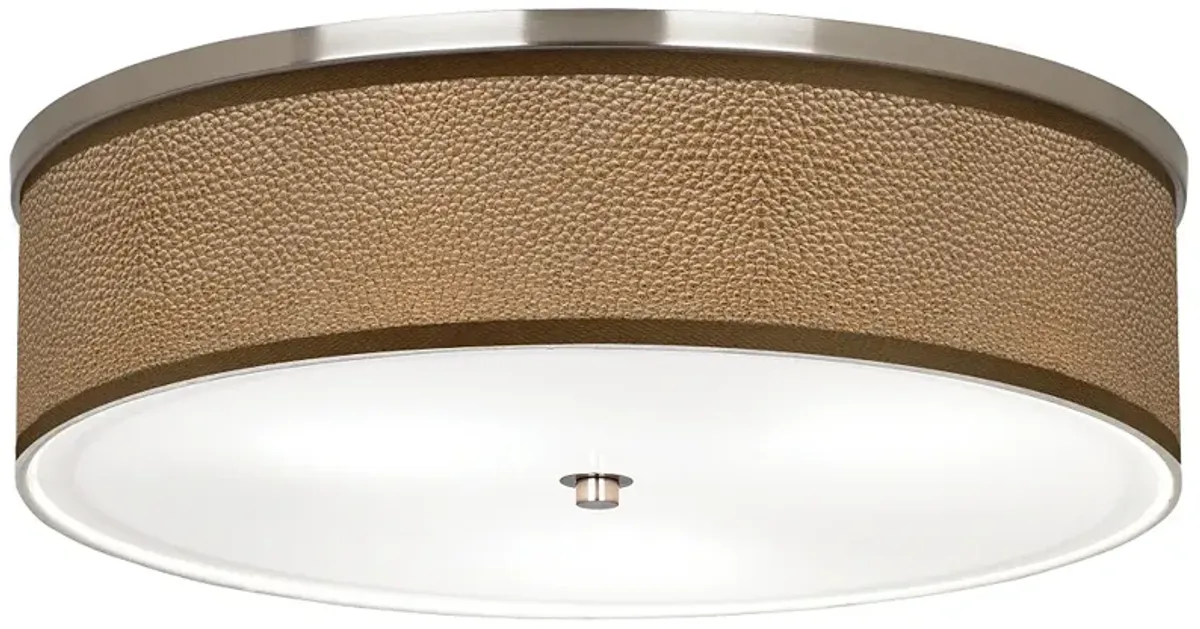 Simulated Leatherette Giclee Nickel 20 1/4" Wide Ceiling Light