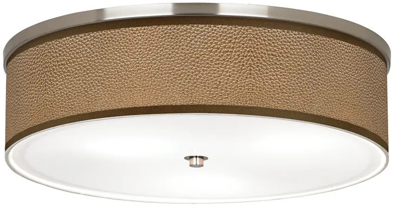 Simulated Leatherette Giclee Nickel 20 1/4" Wide Ceiling Light