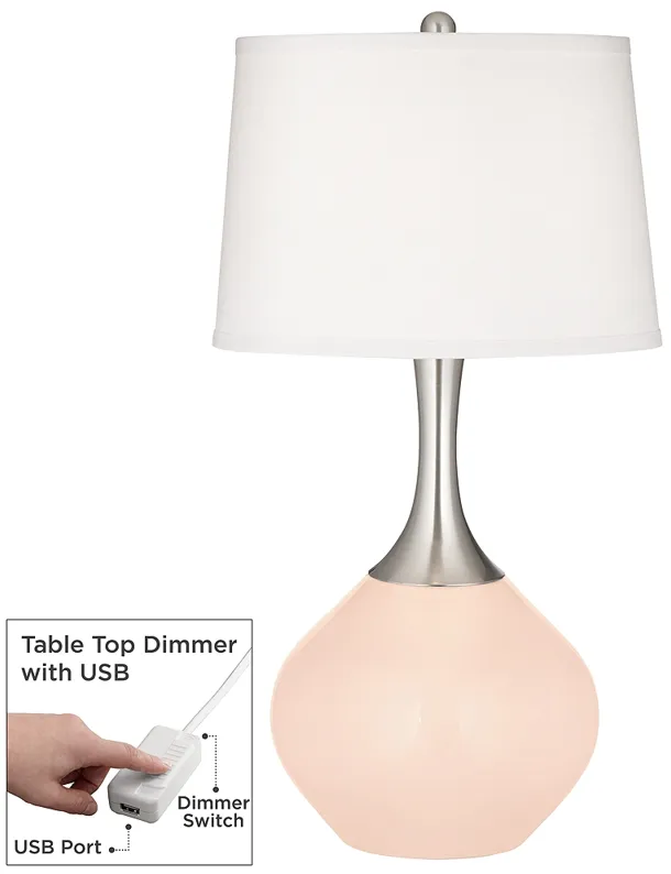 Linen Spencer Table Lamp with Dimmer