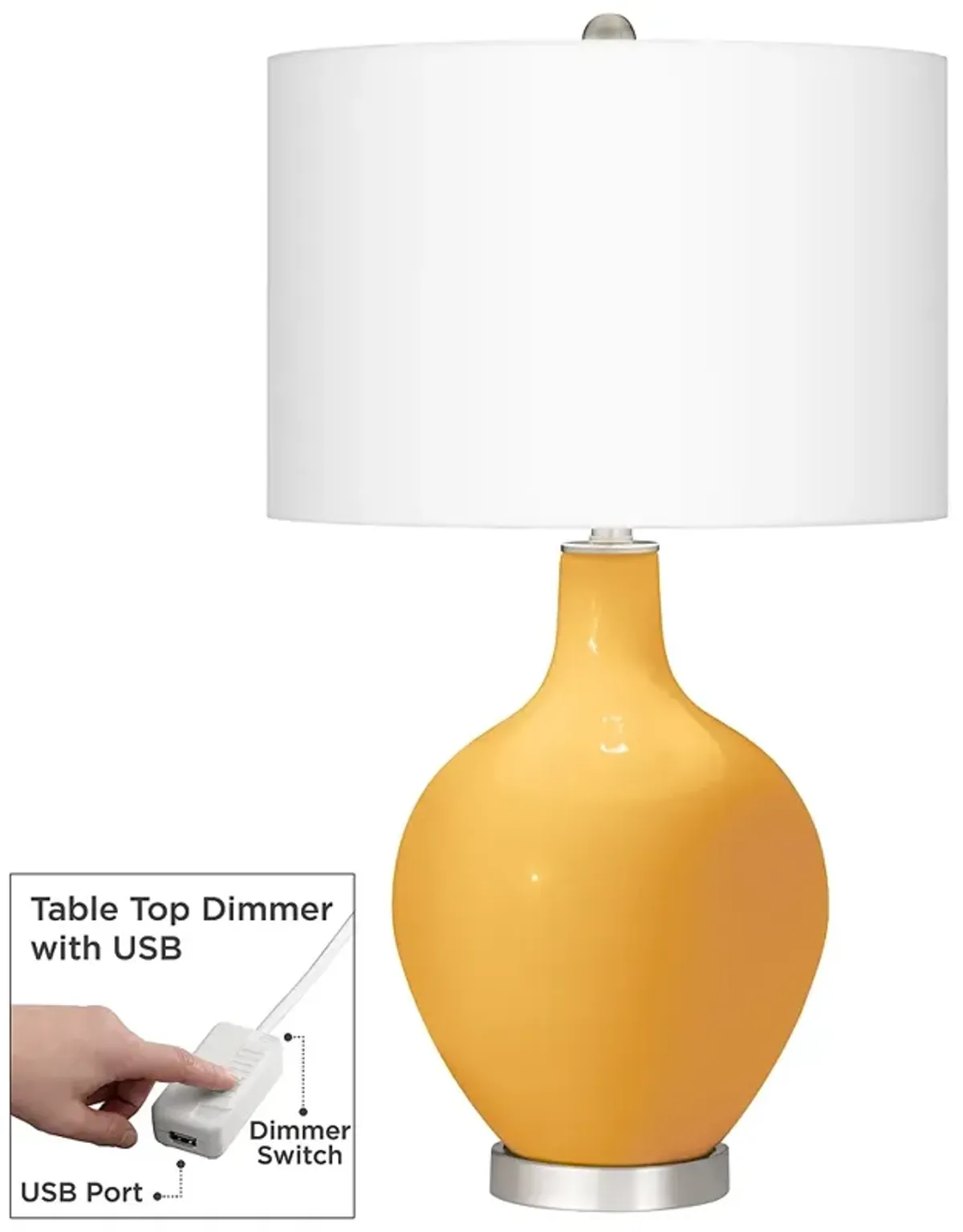 Marigold Ovo Table Lamp With Dimmer