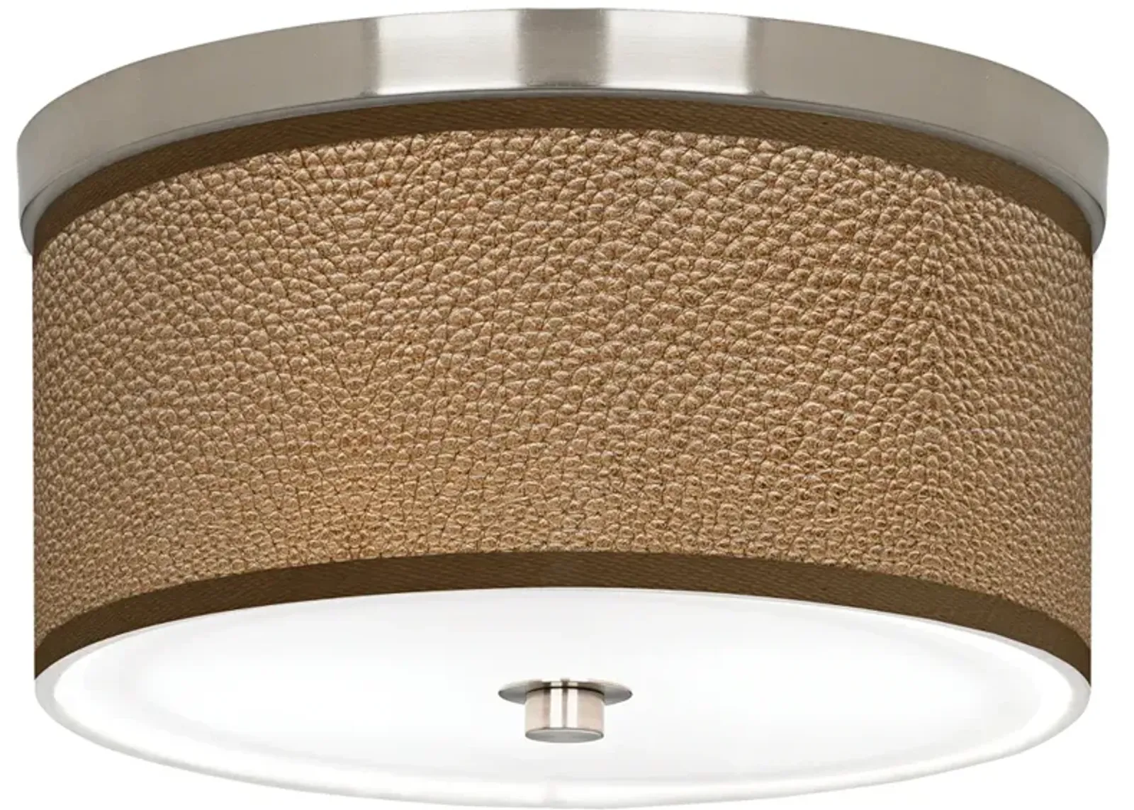 Simulated Leatherette Giclee Nickel 10 1/4" Wide Ceiling Light