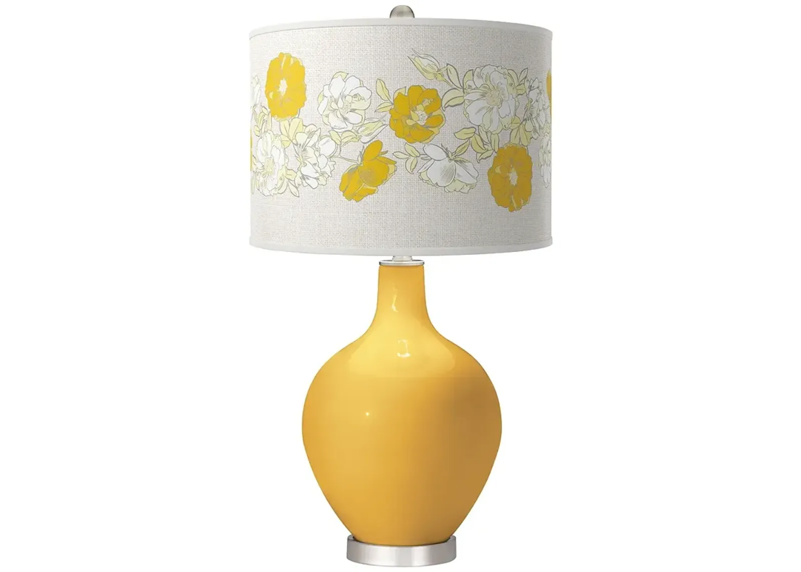 Goldenrod Rose Bouquet Ovo Table Lamp