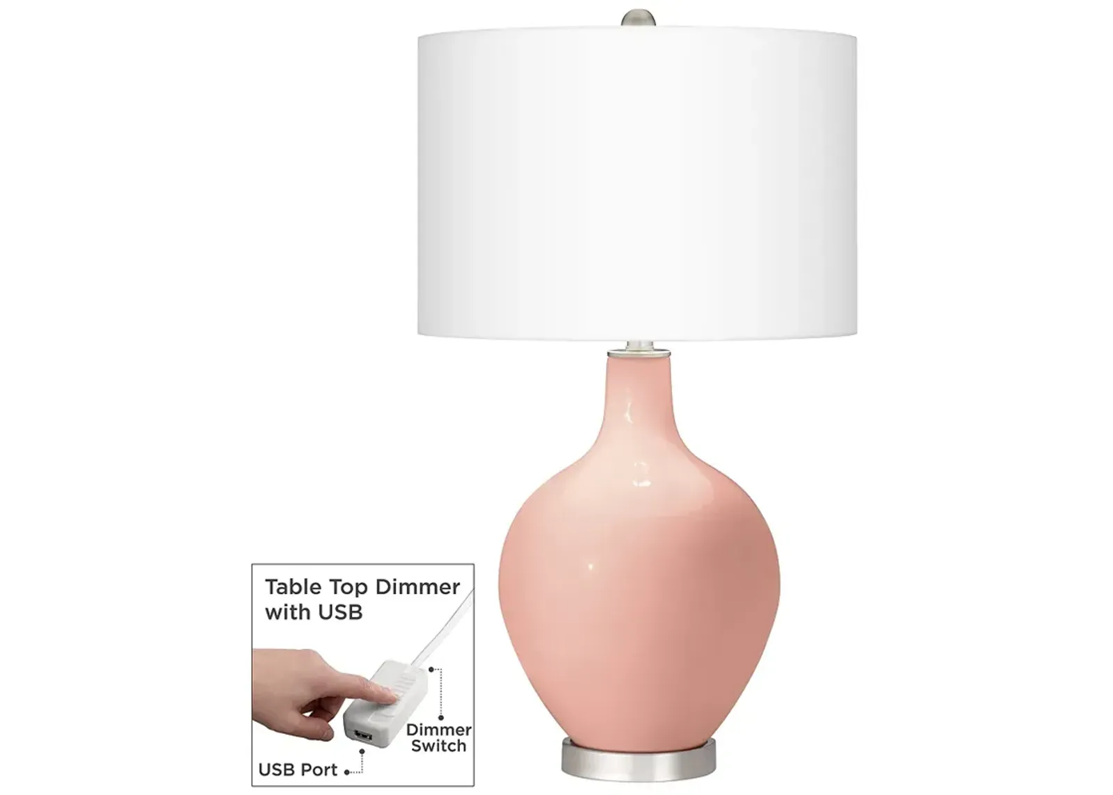 Rustique Ovo Table Lamp With Dimmer