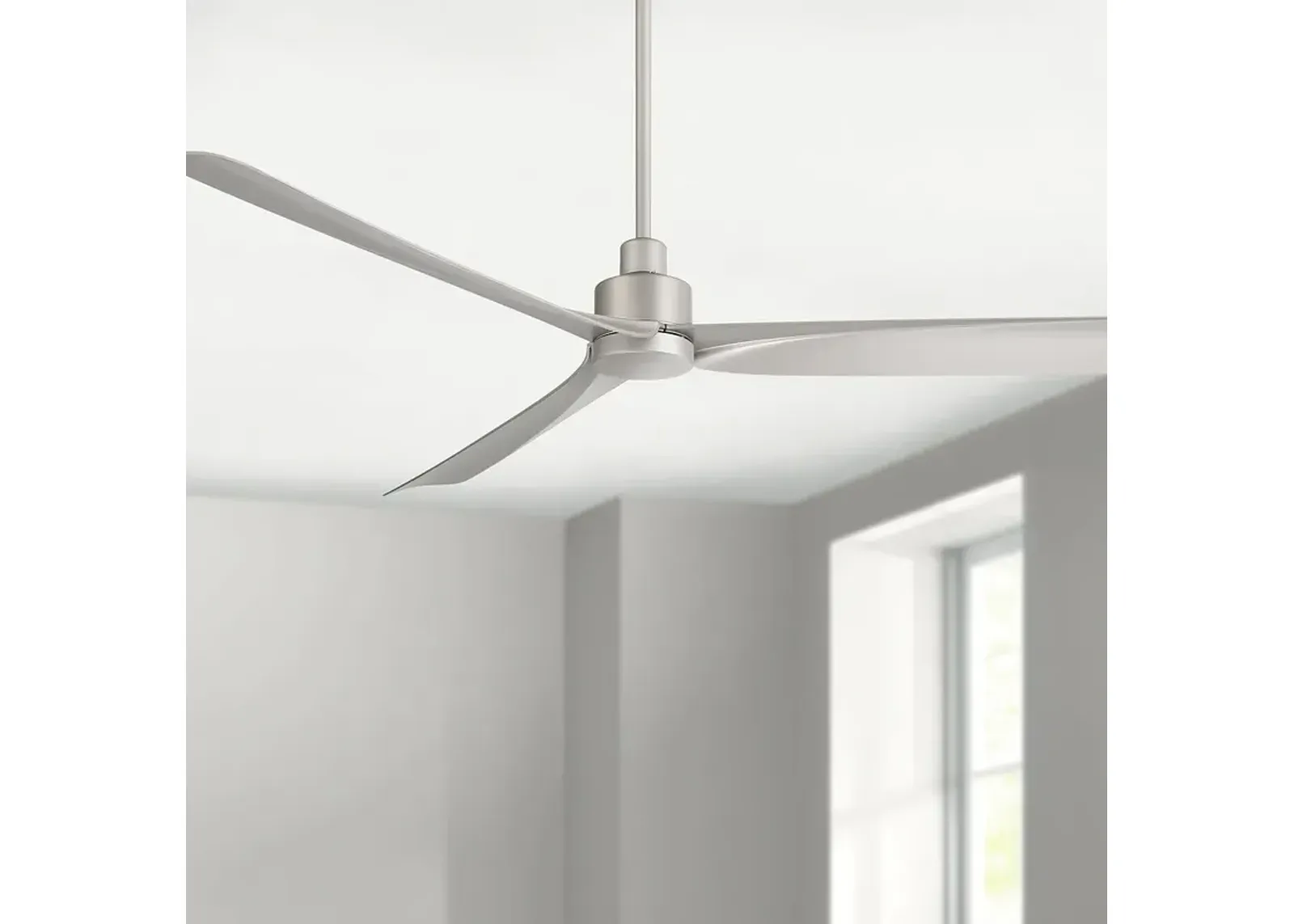 60" Casa Vieja Sailplane Silver Damp Ceiling Fan with Remote