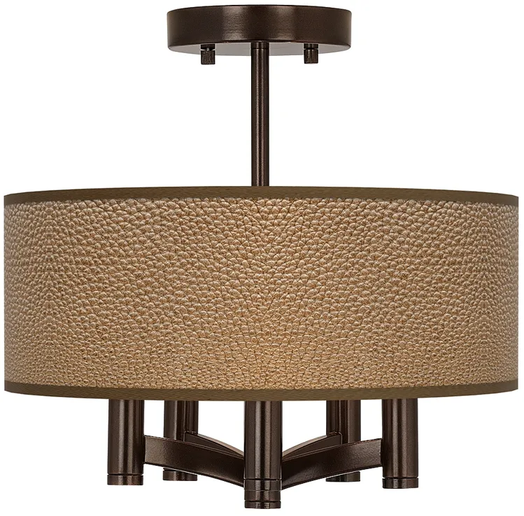 Simulated Leatherette Ava 5-Light Bronze Ceiling Light