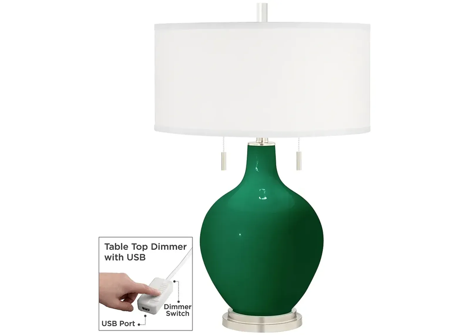 Greens Toby Table Lamp with Dimmer