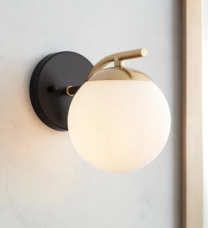 Possini Euro Kamara 7 3/4" High Gold and Black Wall Sconce