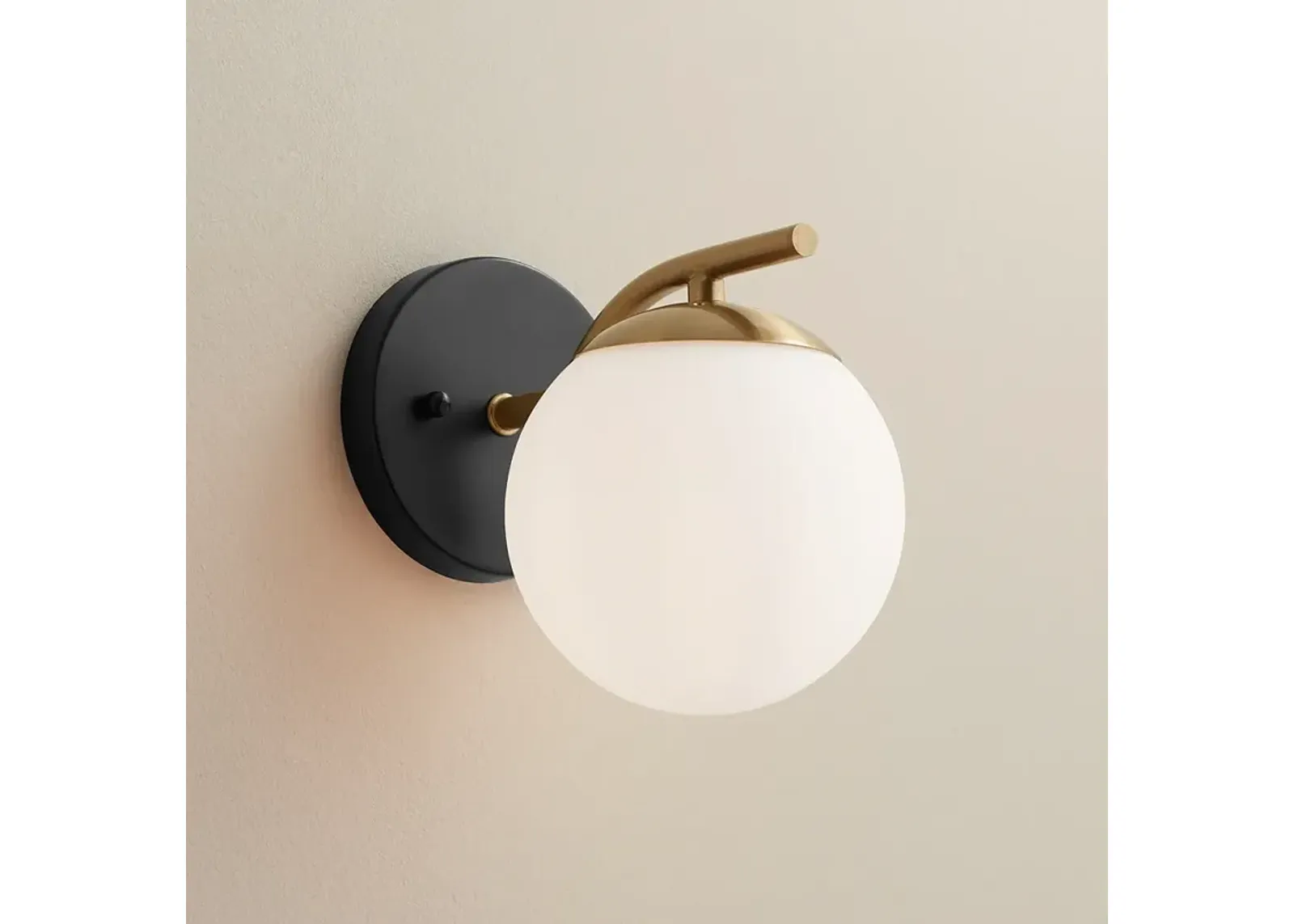 Possini Euro Kamara 7 3/4" High Gold and Black Wall Sconce