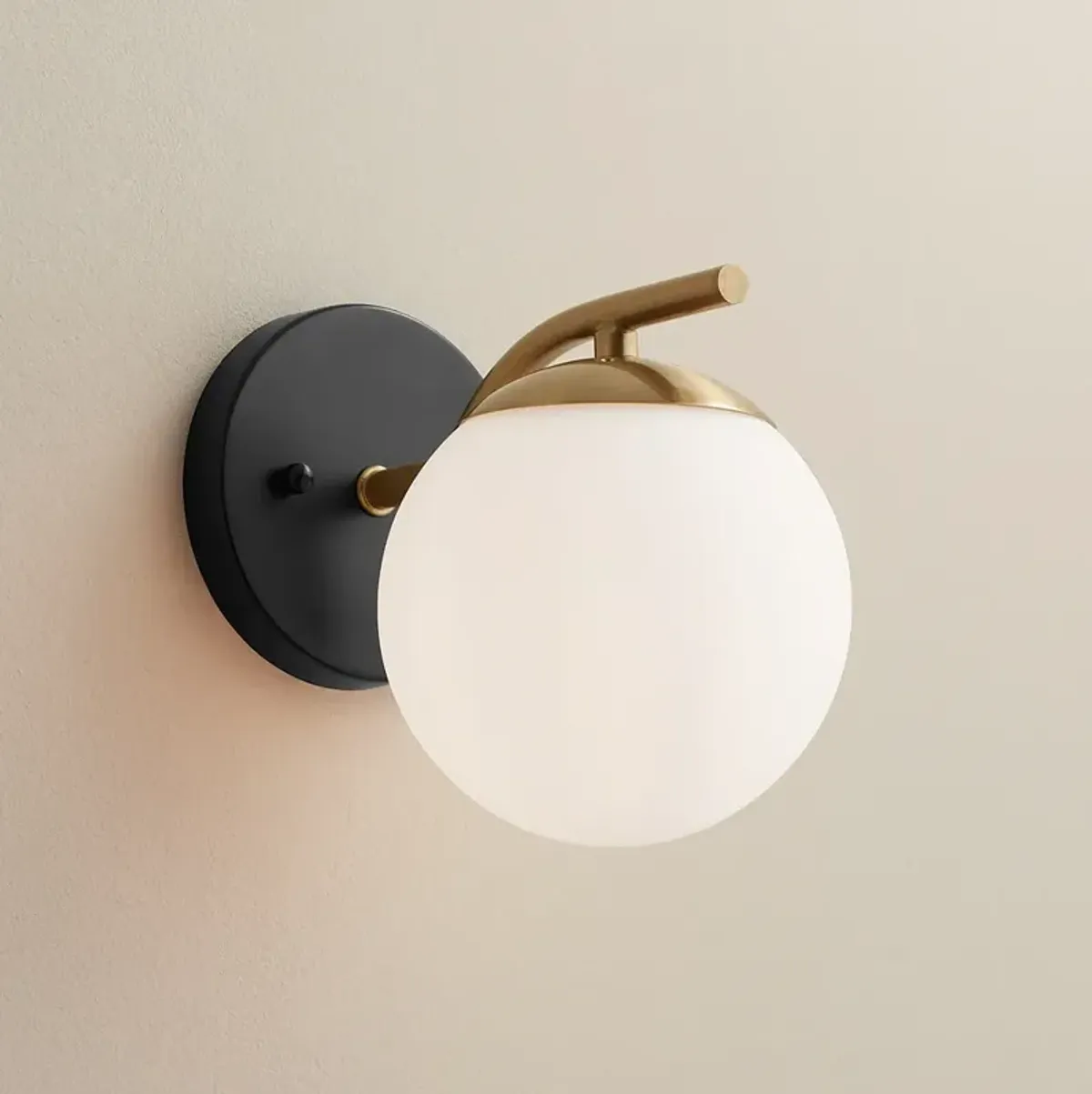 Possini Euro Kamara 7 3/4" High Gold and Black Wall Sconce