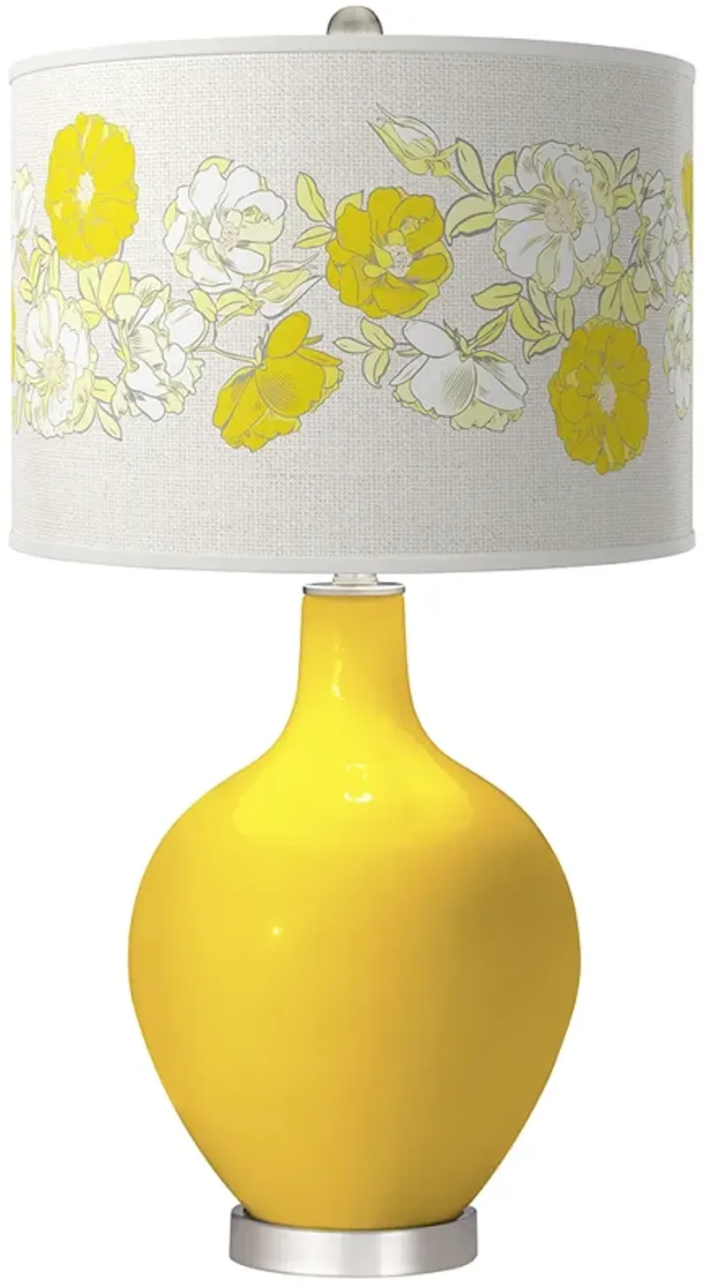 Citrus Rose Bouquet Ovo Table Lamp