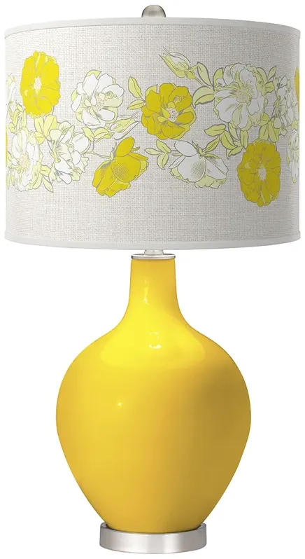 Citrus Rose Bouquet Ovo Table Lamp