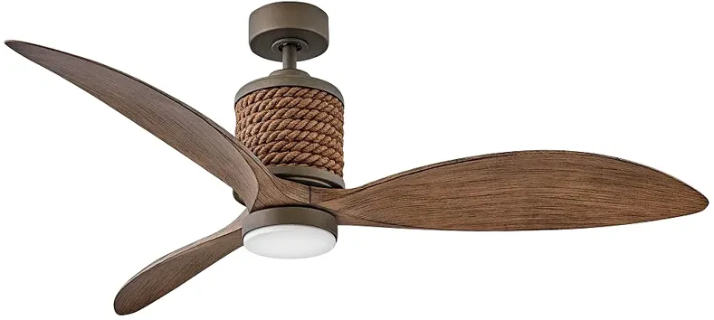 60" Hinkley Marin Matte Bronze LED Damp Rated Smart Ceiling Fan