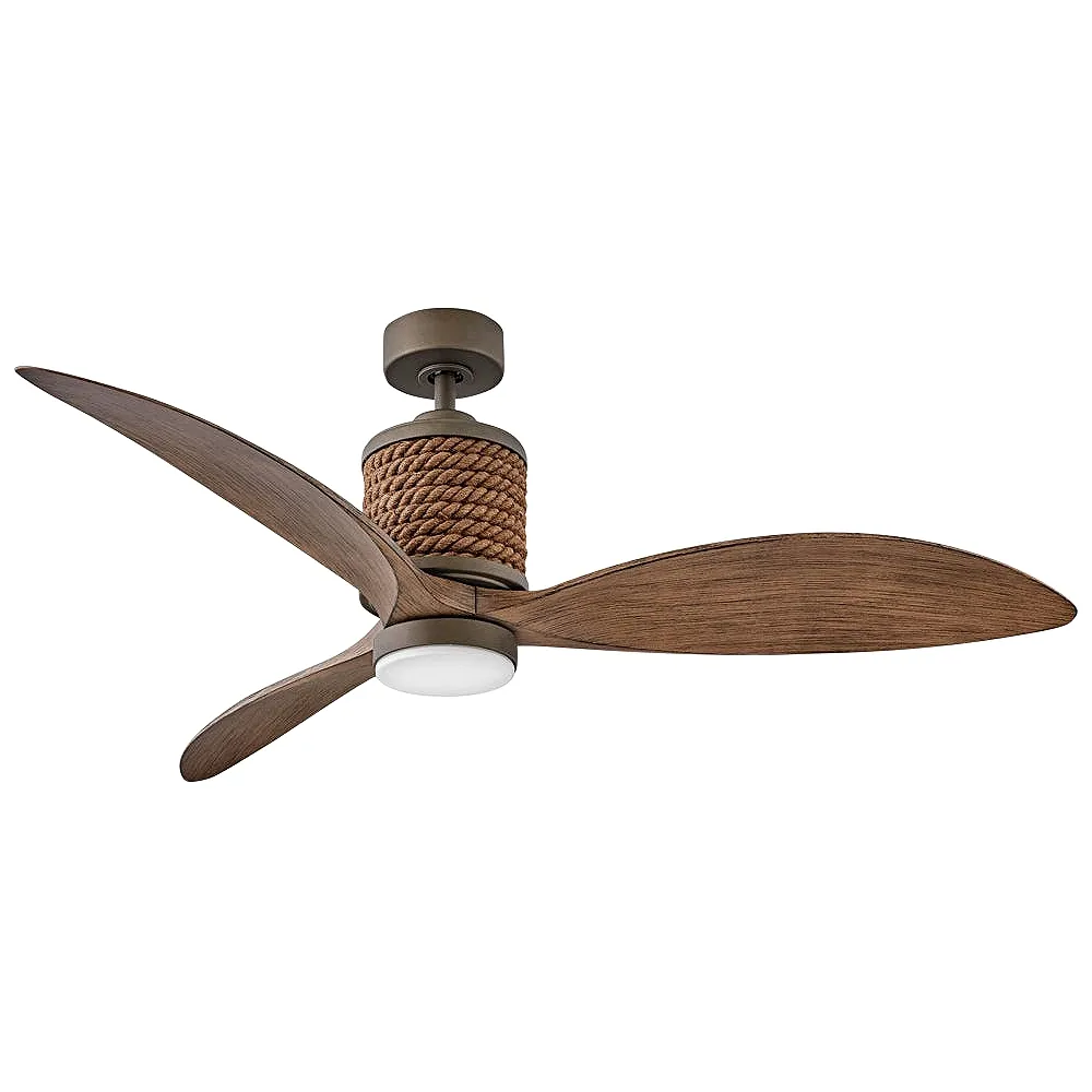 60" Hinkley Marin Matte Bronze LED Damp Rated Smart Ceiling Fan