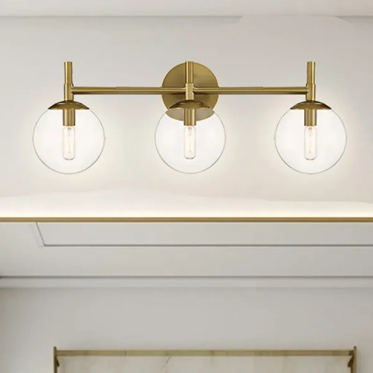 Minka-Lavery  Auresa 3-Light Soft Brass Bath Light