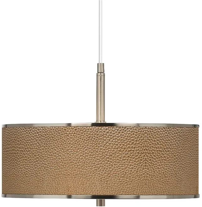 Simulated Leatherette Giclee Glow 16" Wide Pendant Light