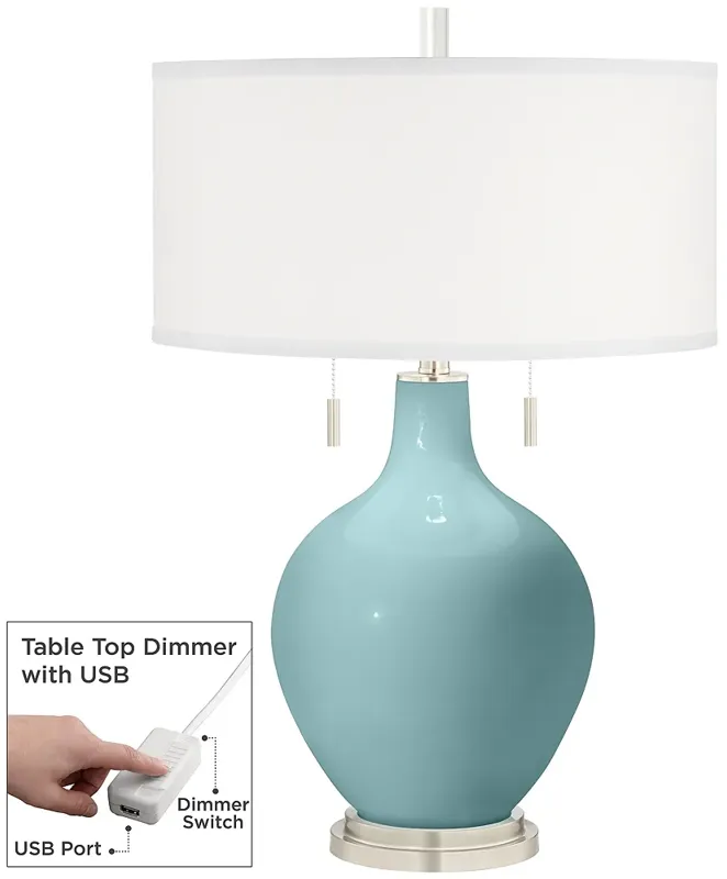 Raindrop Toby Table Lamp with Dimmer