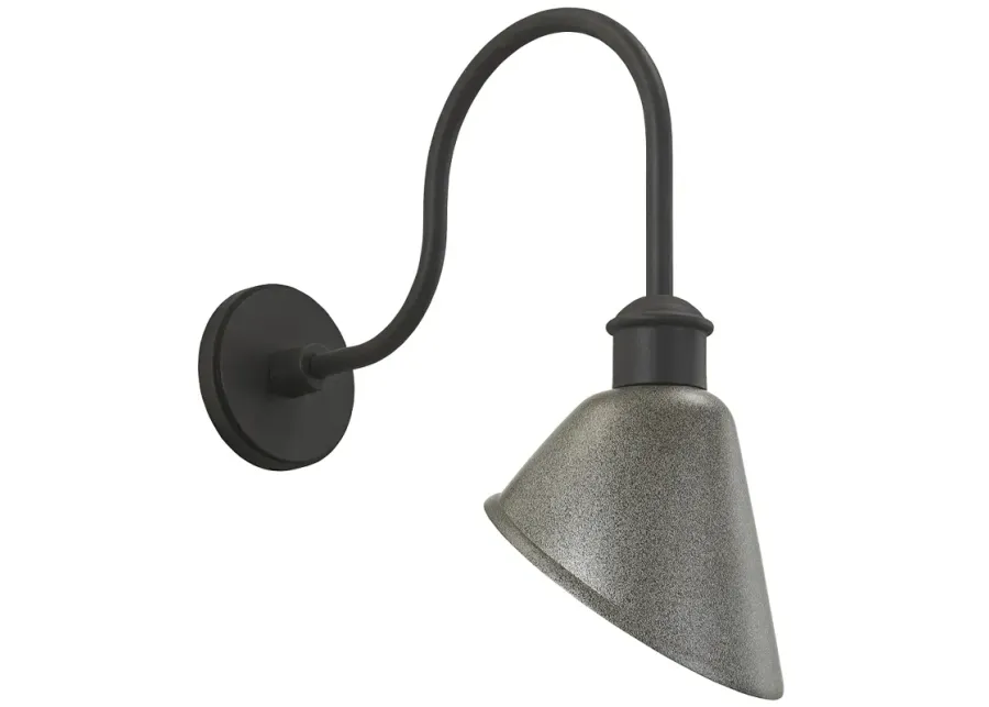 RLM Series 20" Silver and Black Outdoor Barn Wall Light