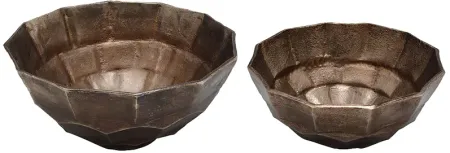 Crestview Collection Lark Bronze Decorative Bowls Set of 2