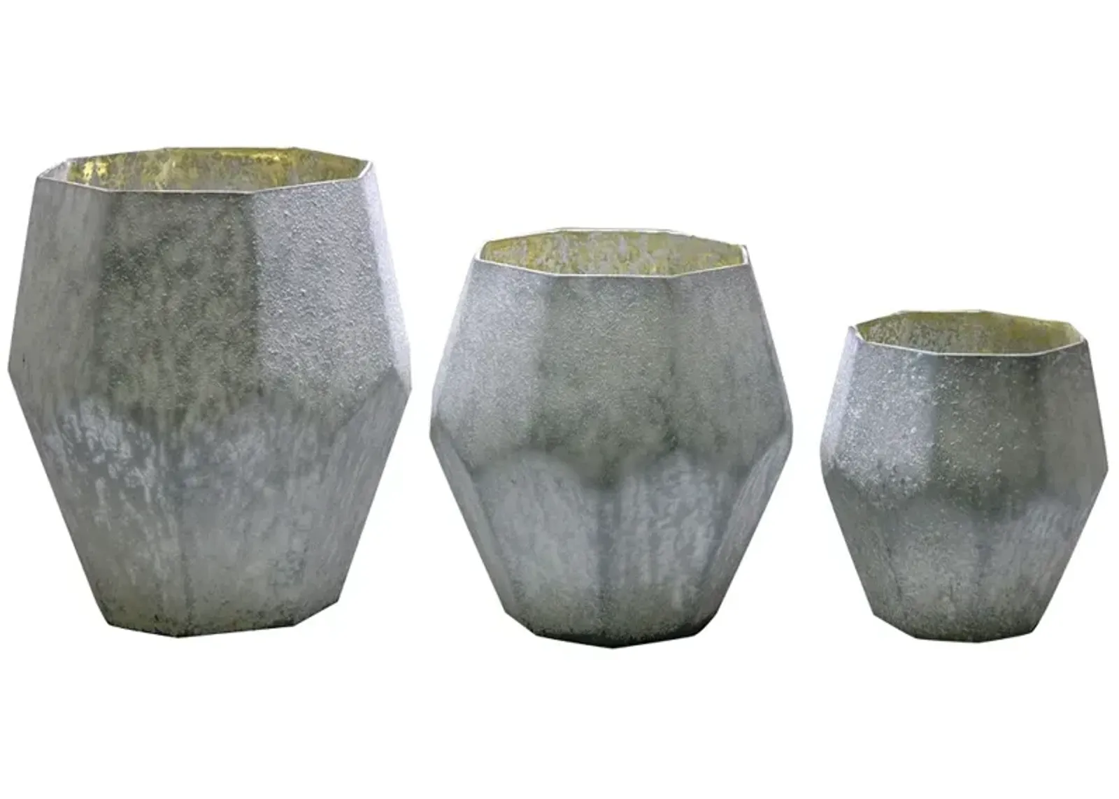 Crestview Collection Gray Glass Vases Set of 3