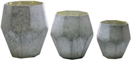 Crestview Collection Gray Glass Vases Set of 3