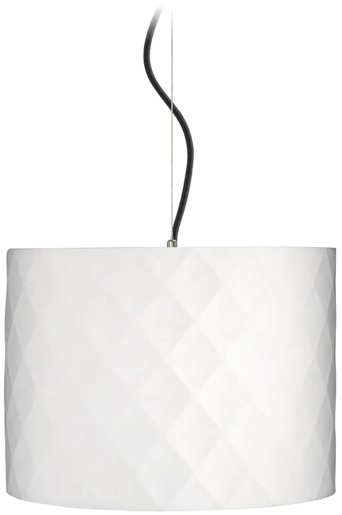 Possini Euro 15" Wide Modern Off-White Diamond Shade Pendant Light